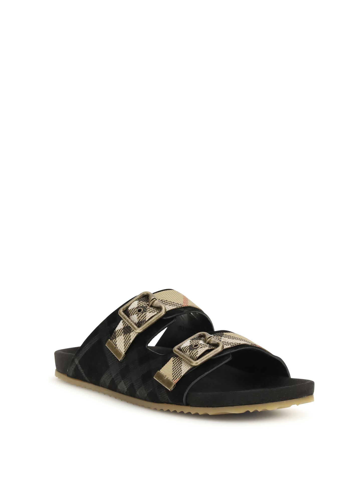 BURBERRY Check suede Urchin Sandals