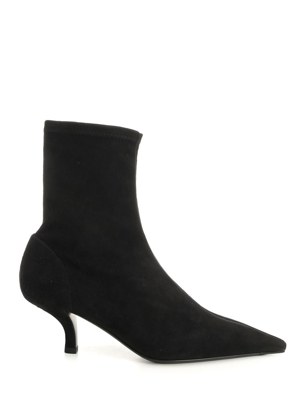 Toteme Suede Heeled Boots - Black
