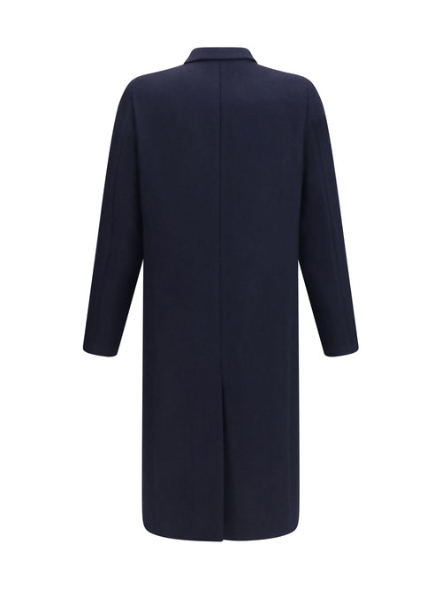 Prada Double-breasted Shetland wool Coat - Bleu