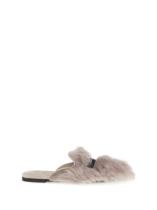 DOLCE & GABBANA Sheepskin Mules