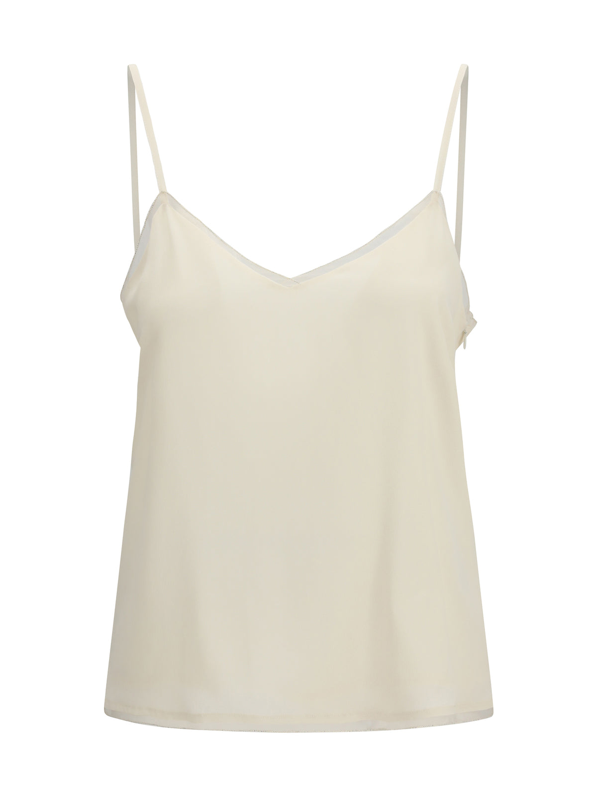 Fabiana Filippi Filo diamante spaghetti strap Top - Burro