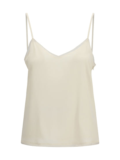 Fabiana Filippi Filo diamante spaghetti strap Top - Burro