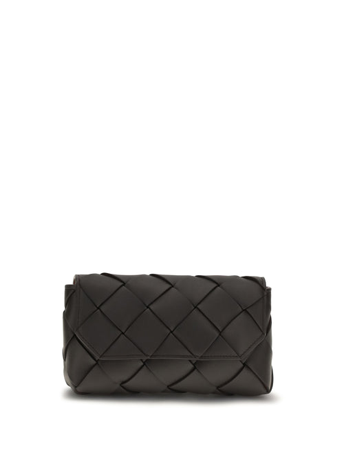 Bottega Veneta Leather Fanny Pack - Espresso-Silver