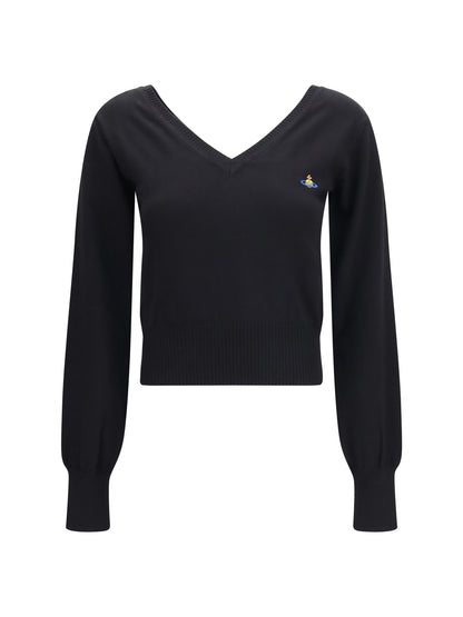 Vivienne Westwood Beatrice V-neck Sweater - Black