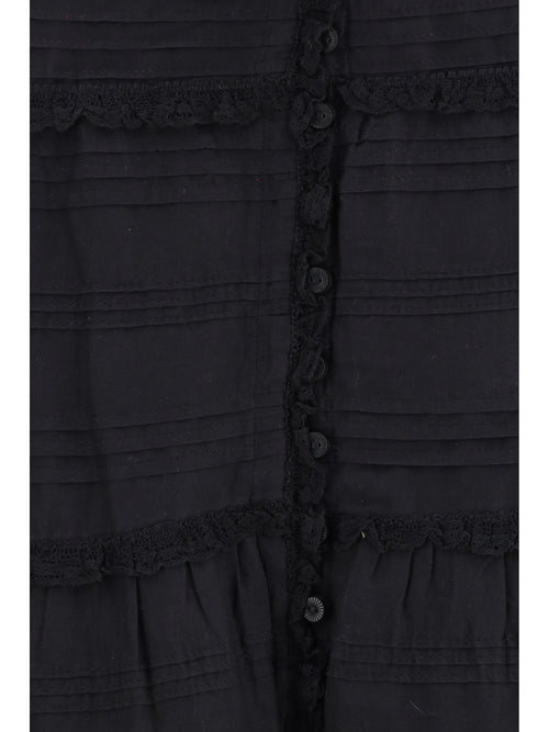 Isabel Marant Étoile Paoline Long Cotton Skirt - Black