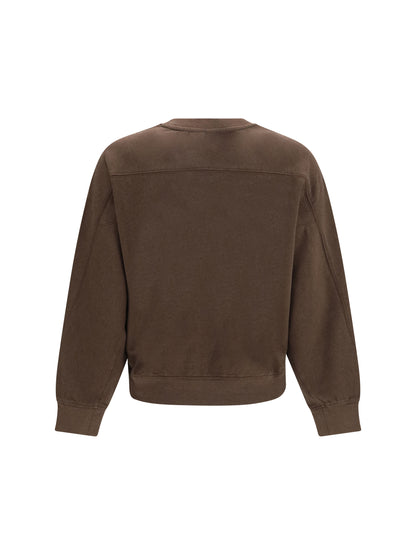 Maison Kitsuné Baby Fox open-pocket Sweatshirt - Dark Brown Chiné