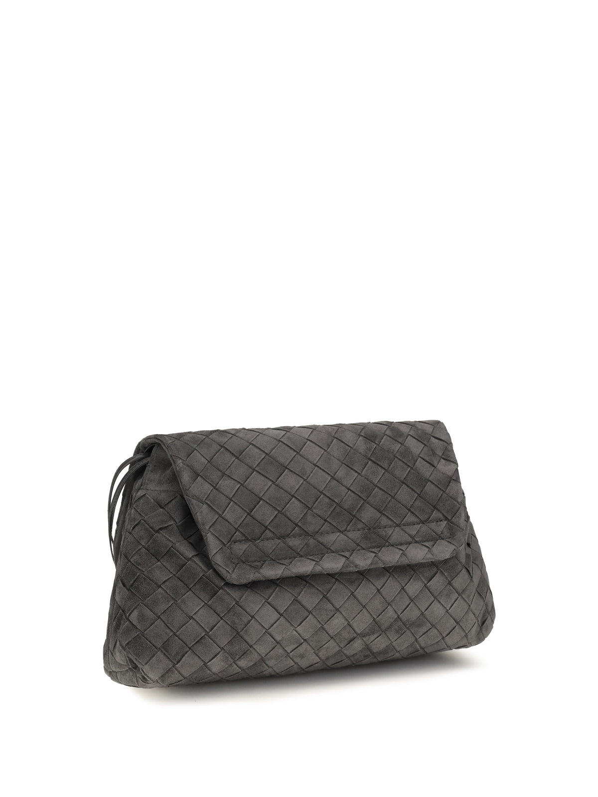 Bottega Veneta Giorno Shoulder Bag - Obsidian Grey-Silver