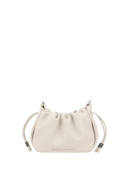 Brunello Cucinelli Bucket Mellow mini Shoulder Bag - Ivory