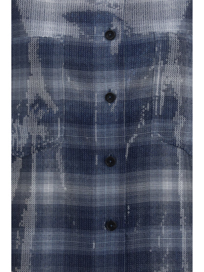 Pinko Orchidea sequin Shirt - Mult.Blu/Light Blue