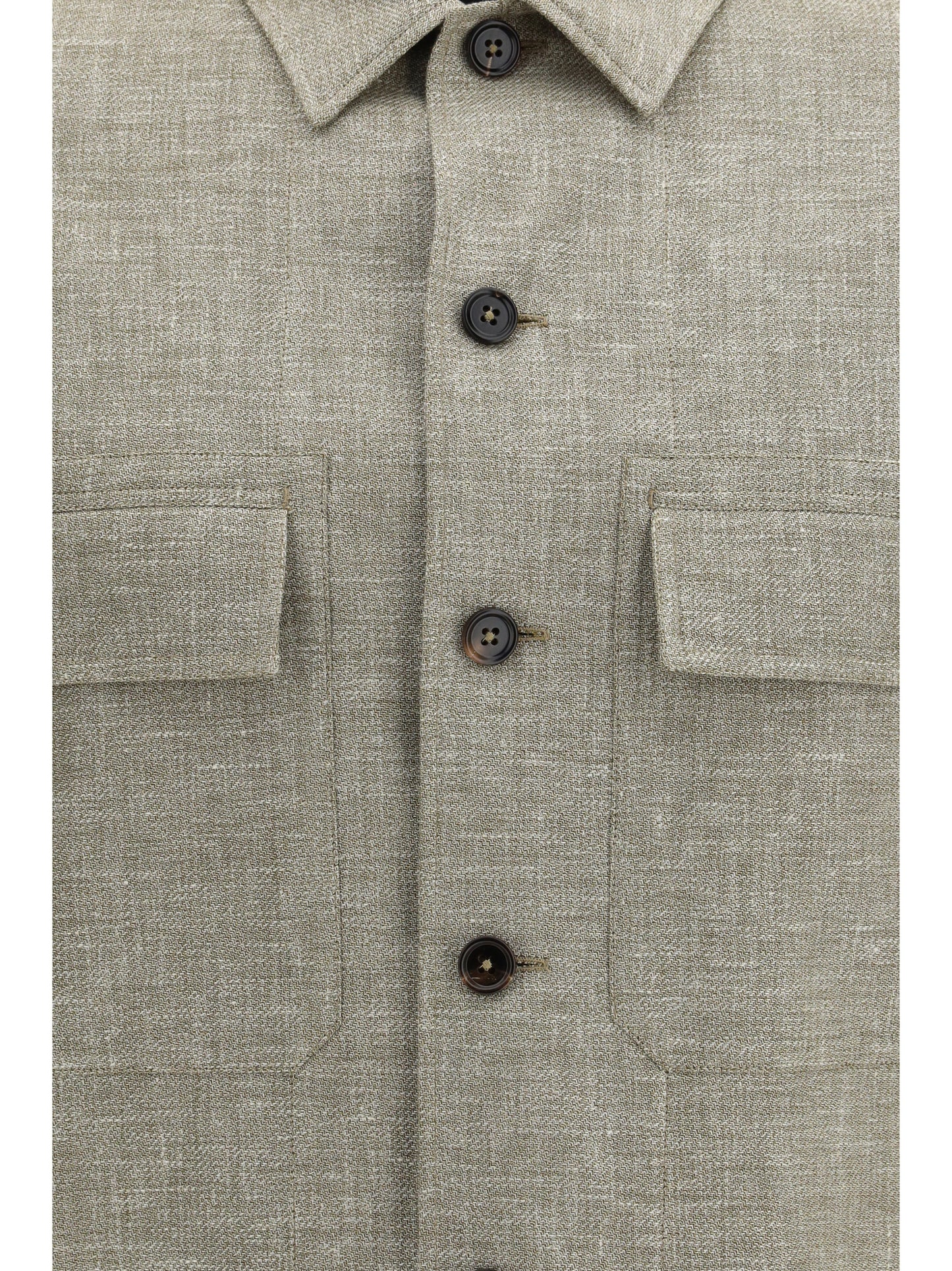 ZEGNA Crossover Overshirt in linen, wool, and silk