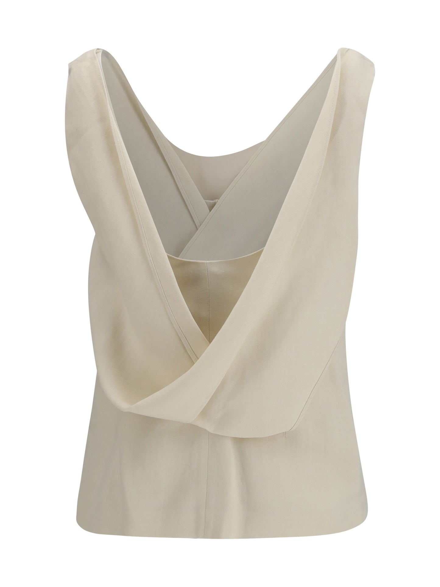 BRUNELLO CUCINELLI Viscose and linen twill Top