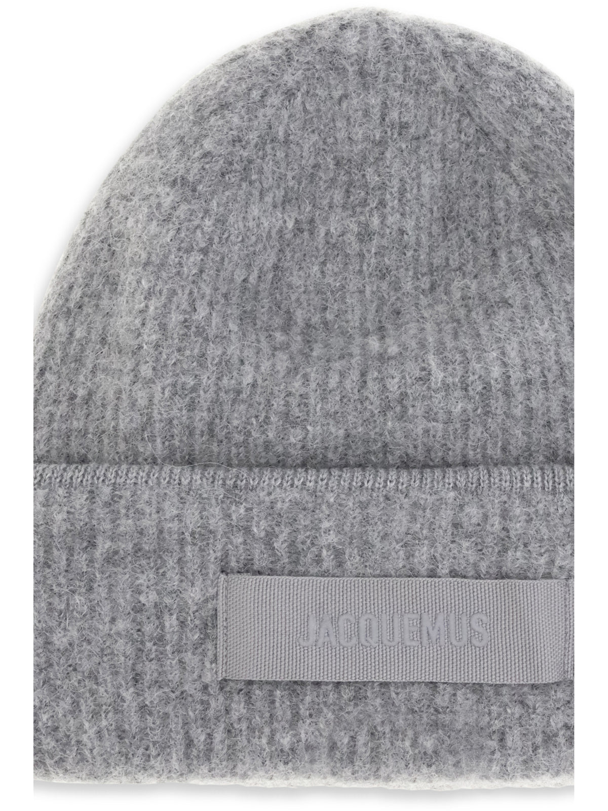 Jacquemus Gros Grain Ribbed Beanie - Dark Grey