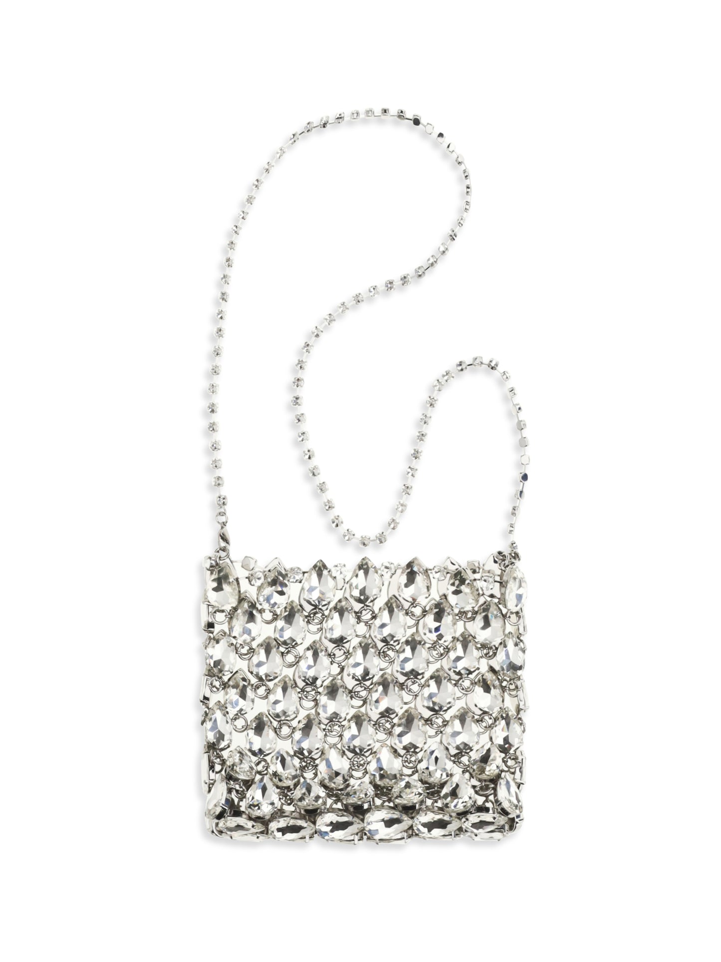 SELF-PORTRAIT Crystal mesh Pouch