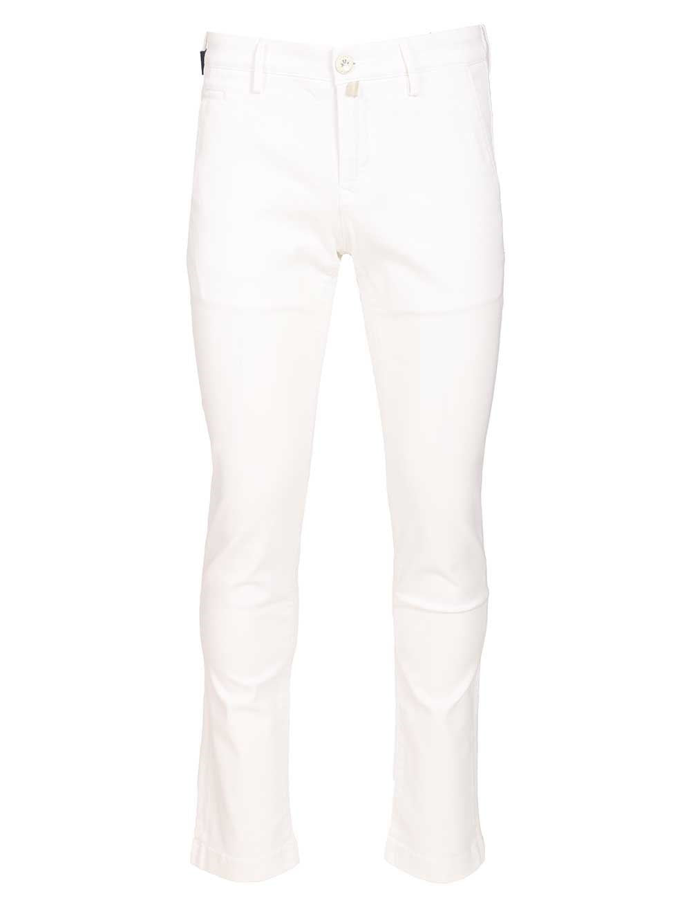Jacob Cohen "Bobby" Slim Chino Trousers - White