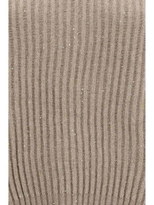 Brunello Cucinelli Cashmere and wool turtleneck Sweater - Noce