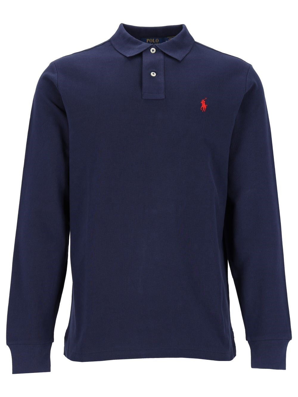 Polo Ralph Lauren Slim-Fit Long Sleeve Piqué Polo - Blue