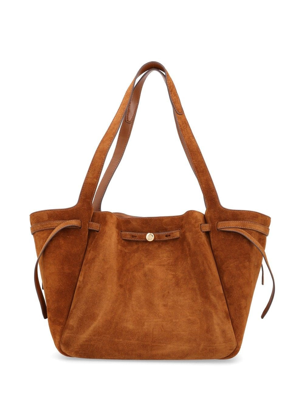 Tory Burch "Romy" Suede Tote Bag - Brown