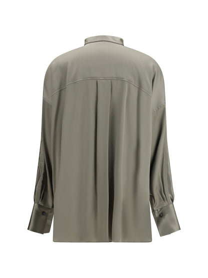 BRUNELLO CUCINELLI Silk Shirt with monili details