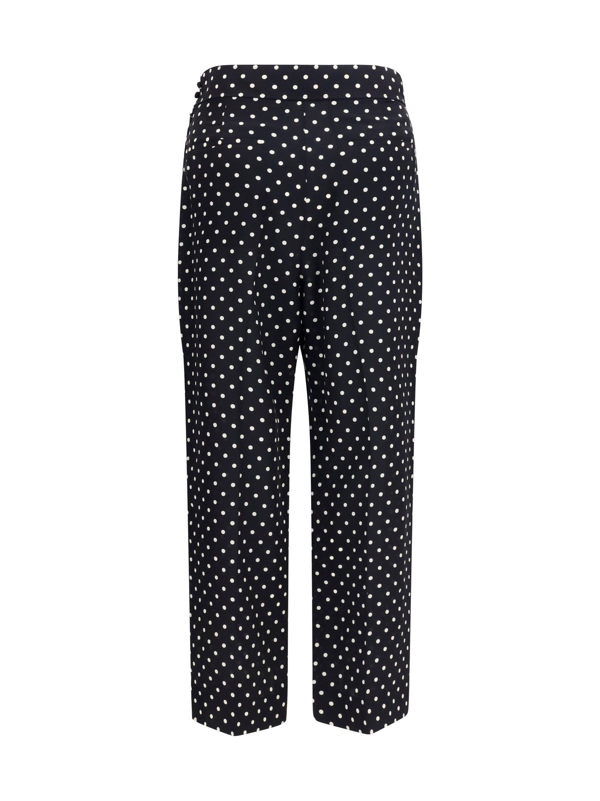 Valentino Polka-dot crêpe de chine Pants - Black/Betulla