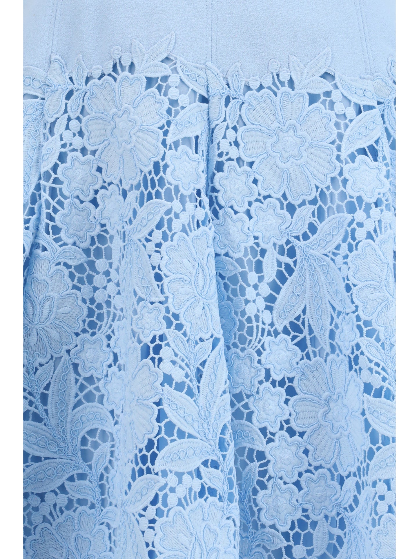 SELF-PORTRAIT Crepe mini Dress with lace detailing