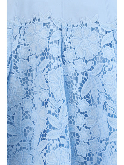 SELF-PORTRAIT Crepe mini Dress with lace detailing
