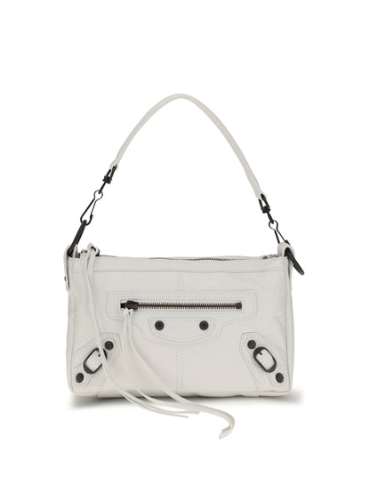 Balenciaga Le City Moto mini Handbag - Optic White
