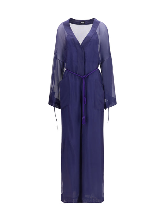 GIORGIO ARMANI Viscose and silk gauze Jumpsuit