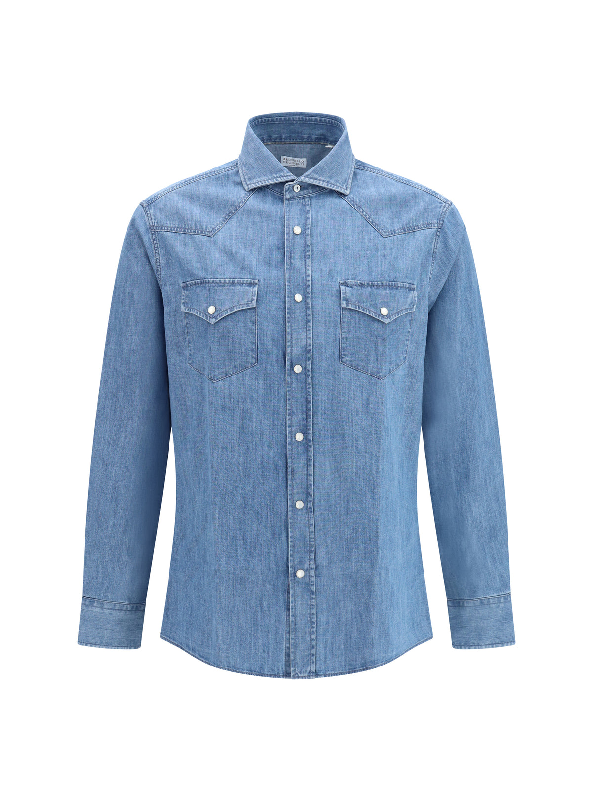 Brunello Cucinelli Easy Fit lightweight denim Shirt - Med Wash Denim