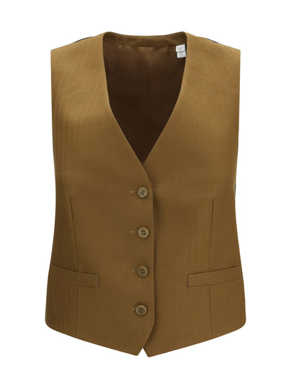 BURBERRY Textured wool and mohair sleeveless Vest