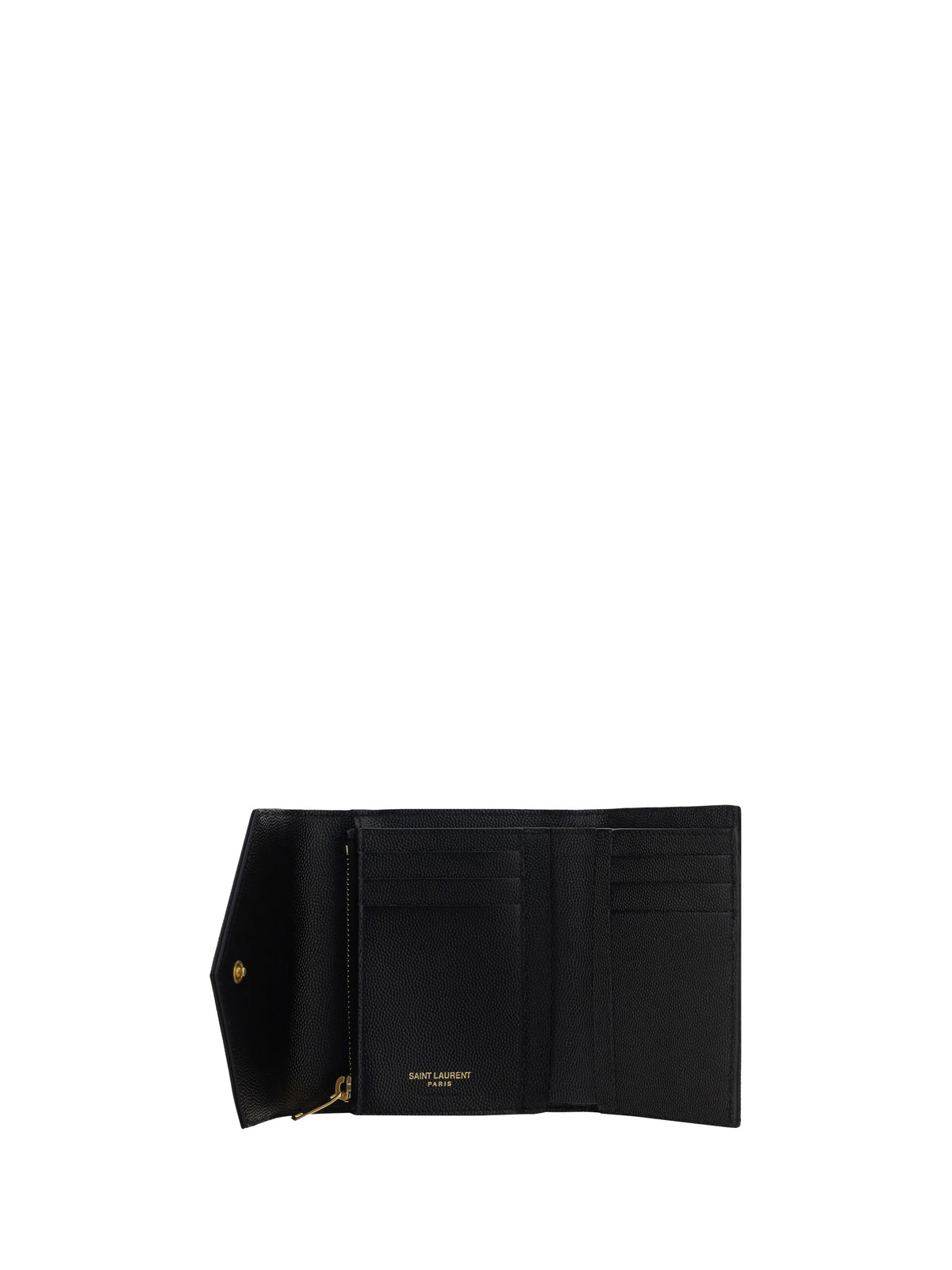 Saint Laurent Cassandre Matelassé Wallet - Black
