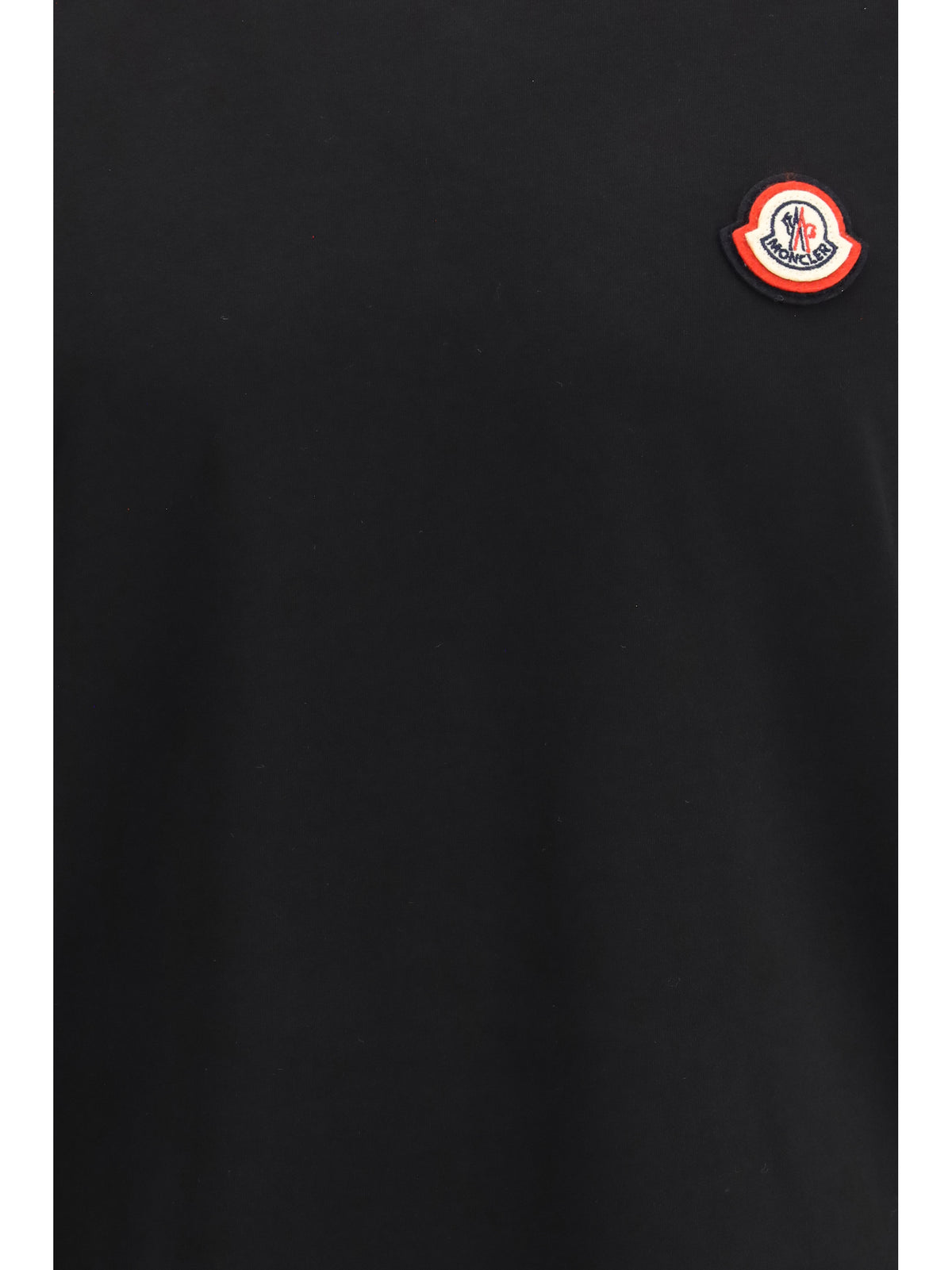 Moncler Cotton jersey T-shirt with logo - Black