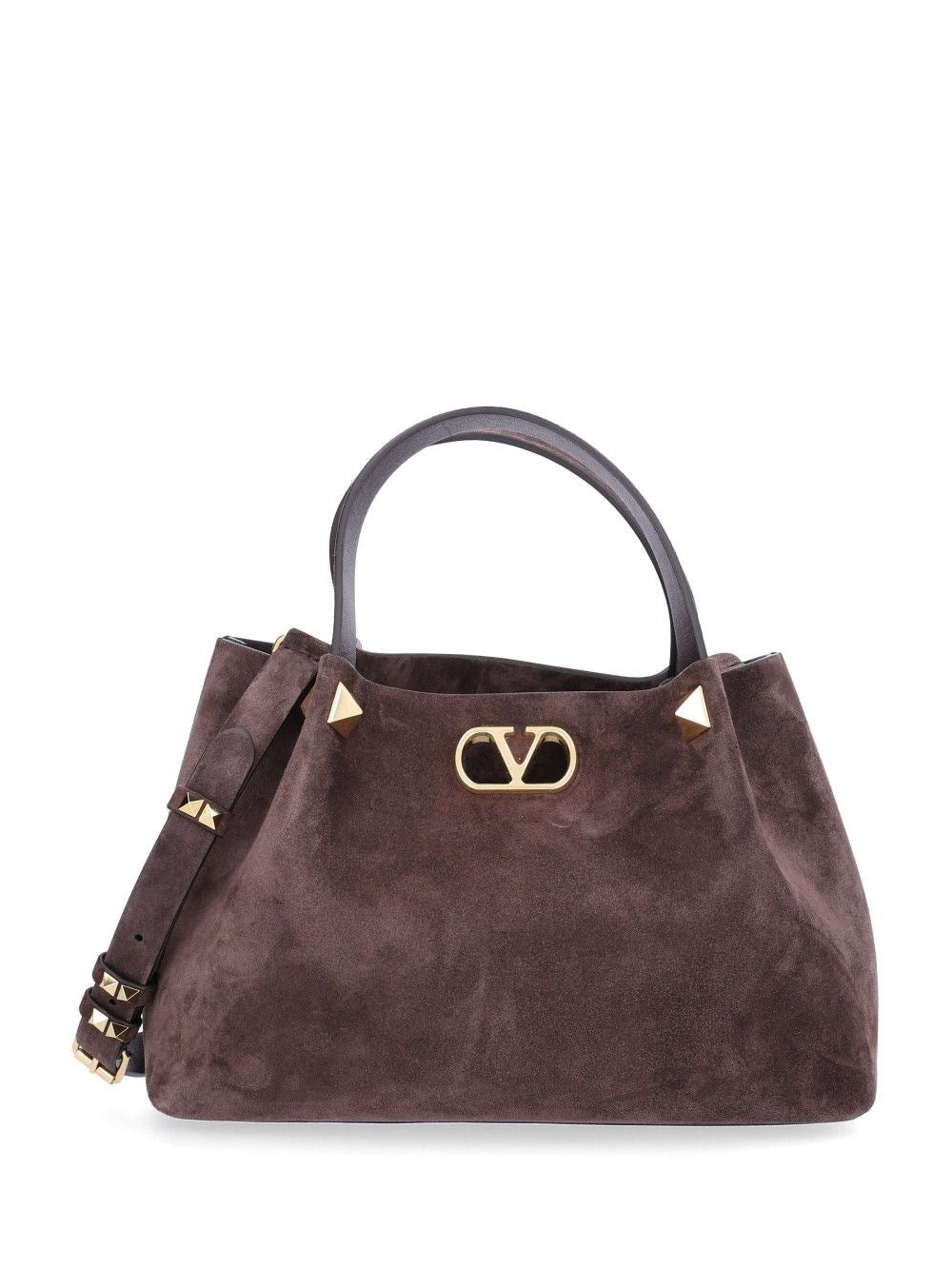 Valentino Garavani "Vlogo Signature" Small Shopping Bag - Brown