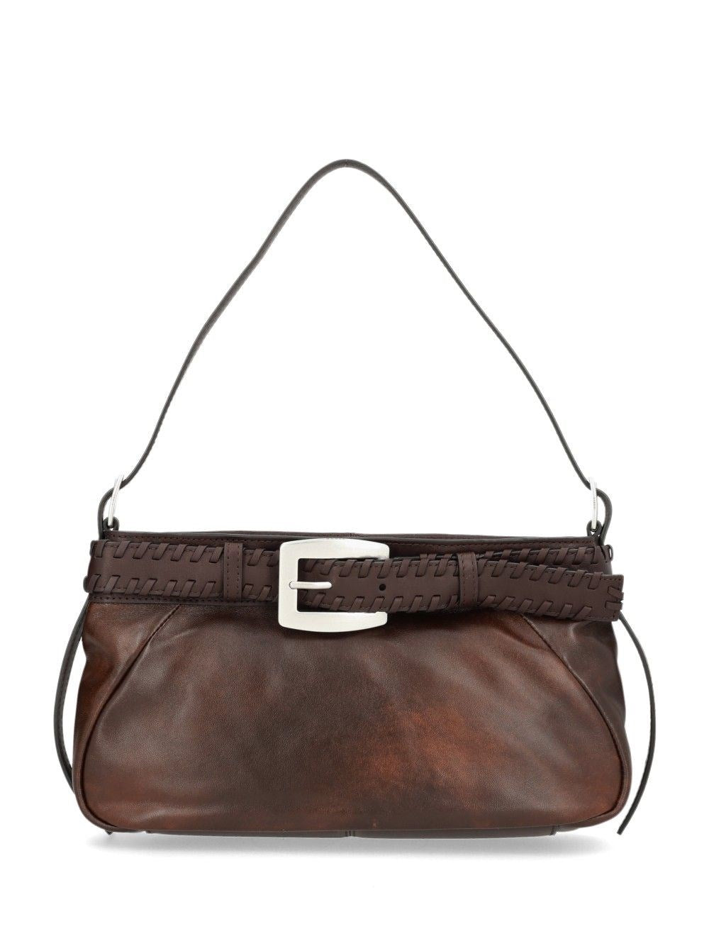 Staud "Brooklyn" Shoulder Bag - Brown