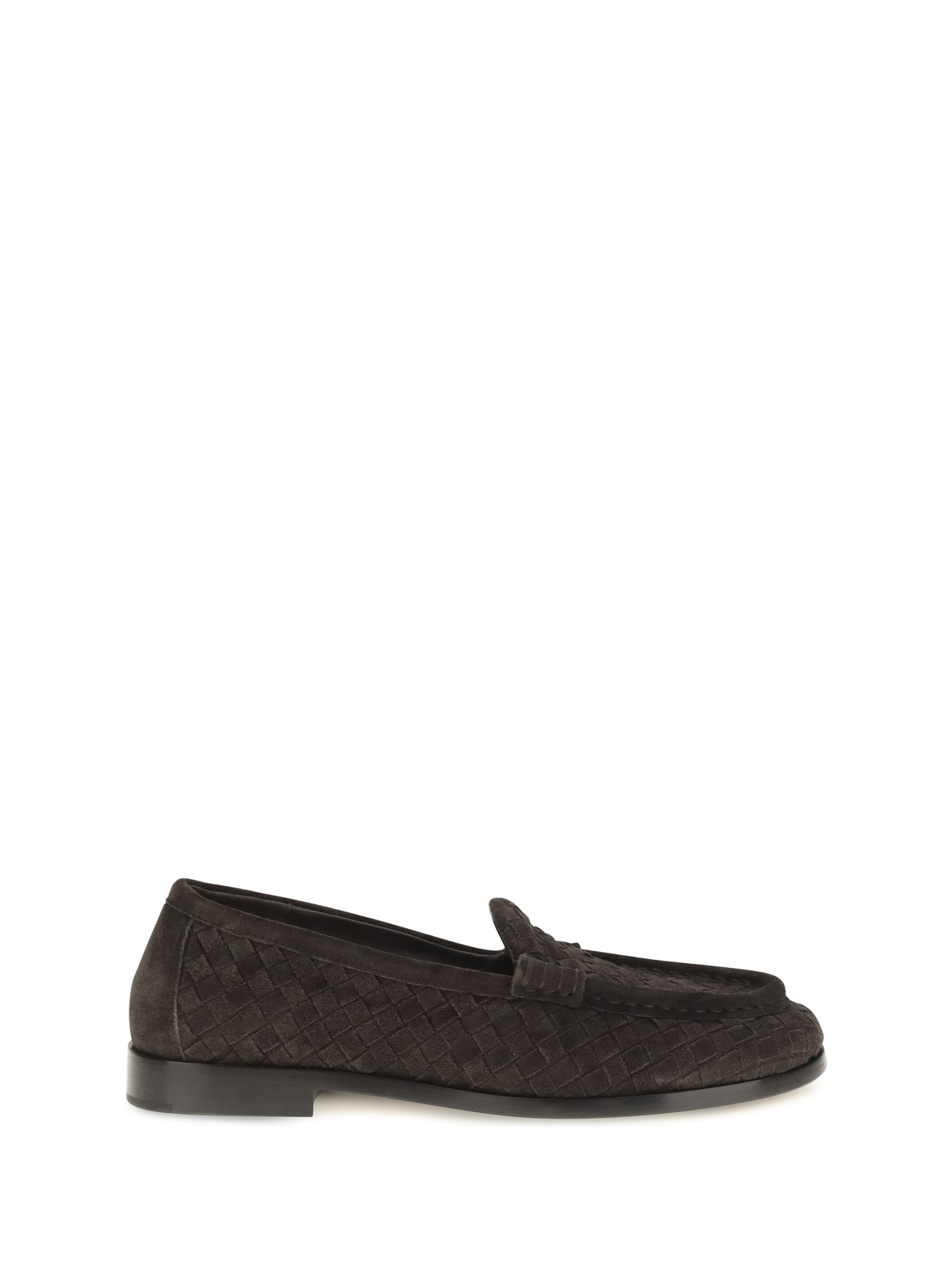 Bottega Veneta Silenzio Intrecciato Loafers - Espresso