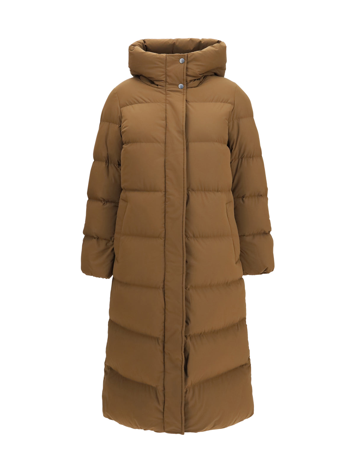 Woolrich Madison quilted Matt Stretch Nylon Puffer Jacket - Dark Earth