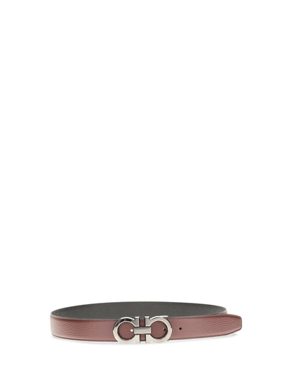 Ferragamo Reversible and adjustable Gancini Belt - Brown Stone