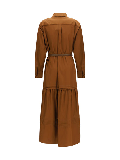 Max Mara Studio Cotton Shirt Dress - Argilla