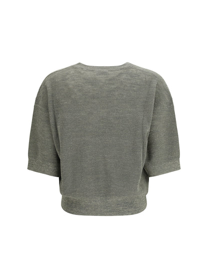 BRUNELLO CUCINELLI Linen blend Sweater with lurex effect