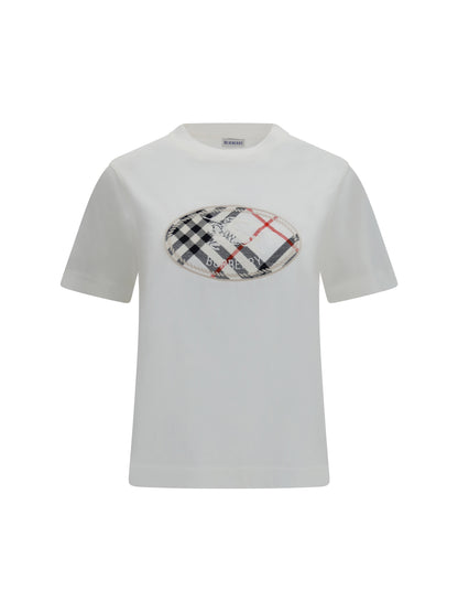Burberry Knight Stamp Check cotton T-shirt - Chalk
