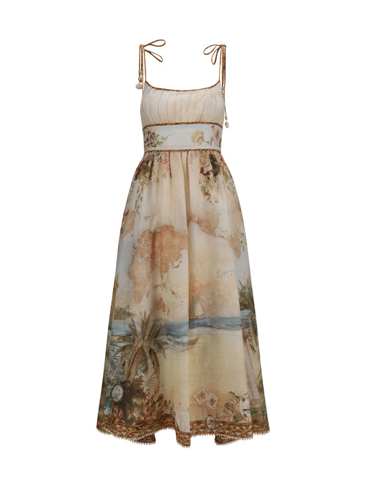 ZIMMERMANN Mahon linen corset Dress