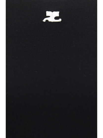 Courrèges Logo T-shirt - Black/Heritage White