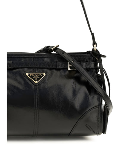 Prada Small Bonnie Handbag in leather - Black