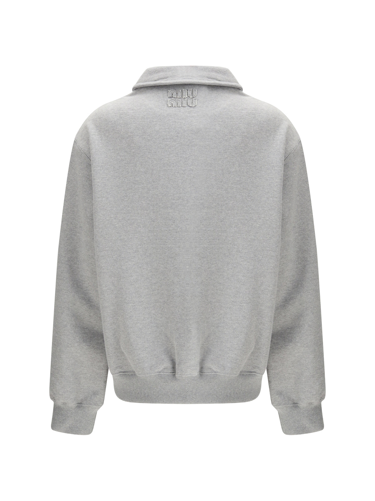 Miu Miu Sweatshirt with oblique zip closure - Grey