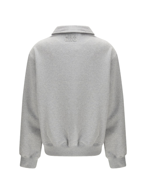 Miu Miu Sweatshirt with oblique zip closure - Grey