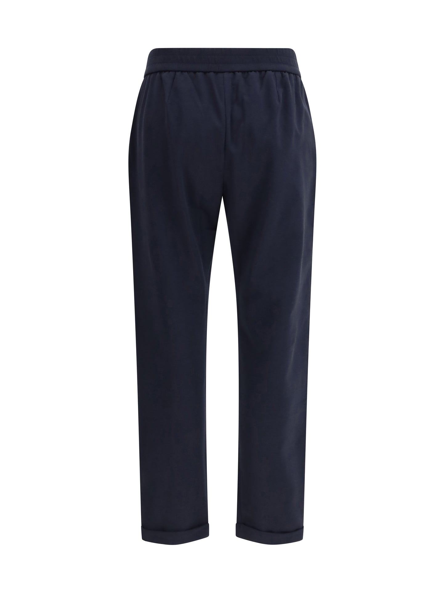 BRUNELLO CUCINELLI Track stretch-fleece Trousers with monili detailing