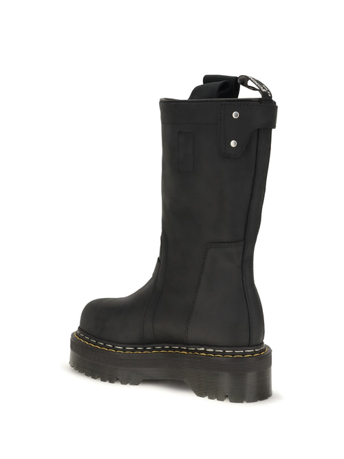 Rick Owens Quad Sole Pull On Boots - Black