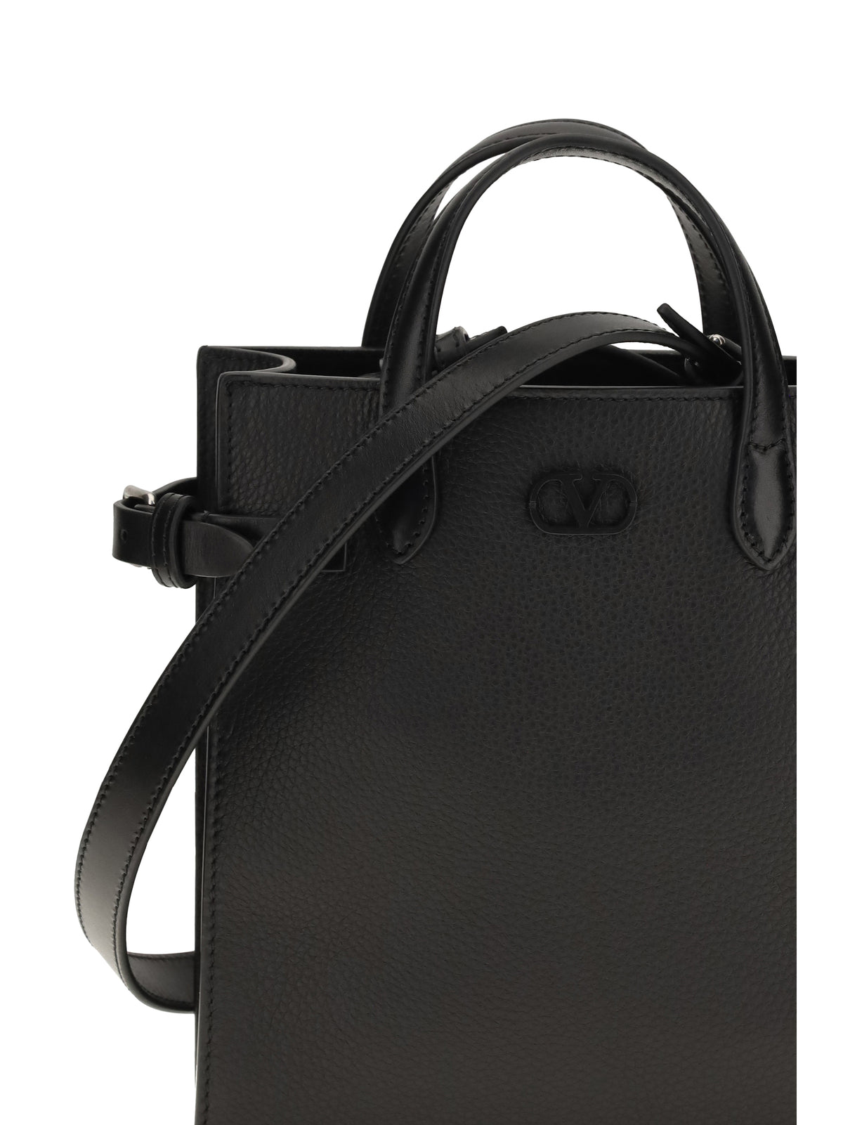 Valentino Garavani Small Antibes grainy leather Handbag - Black