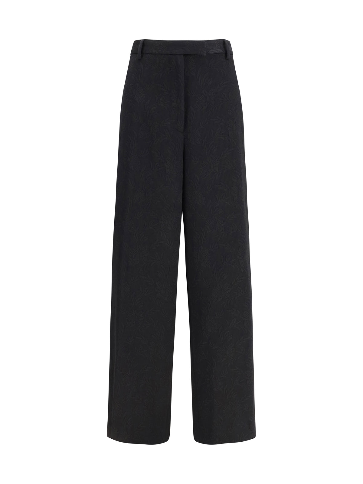Dries Van Noten Wide-leg Pants with all-over jacquard pattern - Black