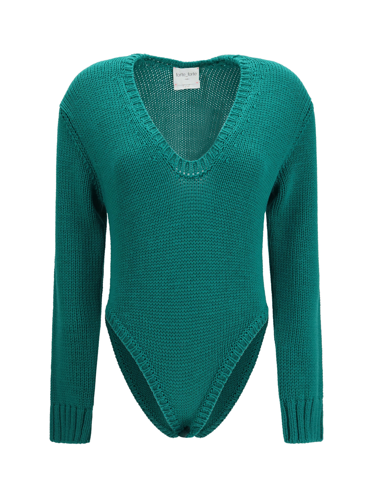 Forte_forte Cable-knit wool Bodysuit - Royal