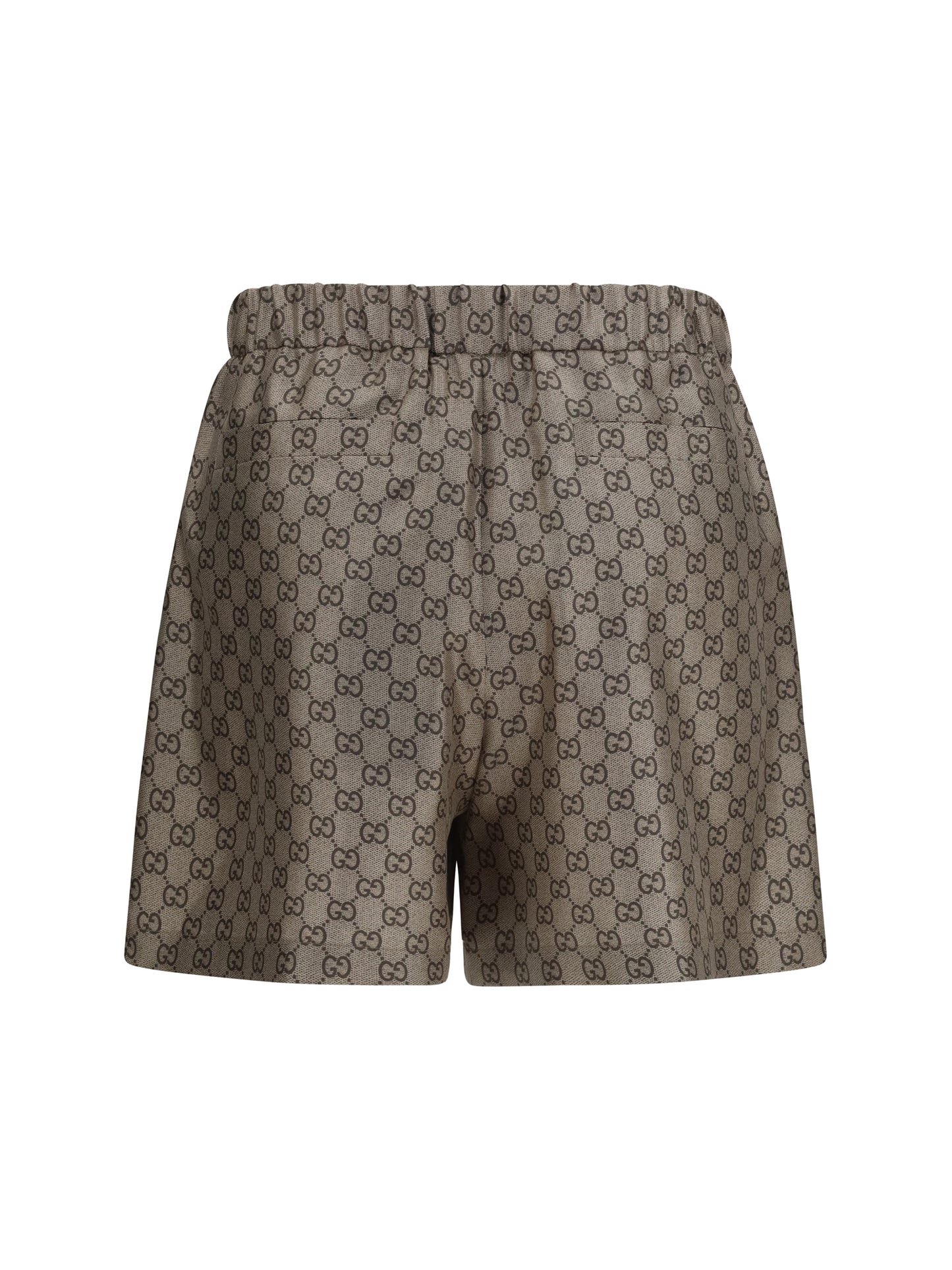GUCCI Printed silk twill Shorts